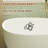 CASAINC 63" Solid Surface Freestanding Soaking Bathtub With Drain