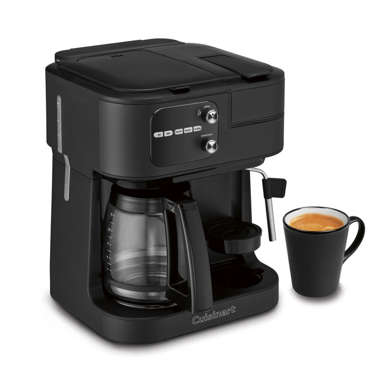 COFFEE CENTER BARISTA BAR 4-IN-1 COFFEEMAKER, Matte Black , 12 cups, Glass