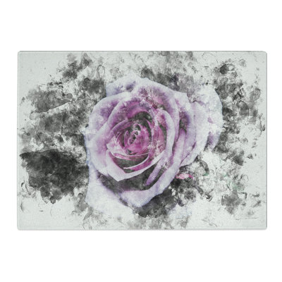 Tempered Glass the Pale Purple Rose Chopping Board