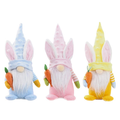 Ensemble de 3 gnomes avec carotte