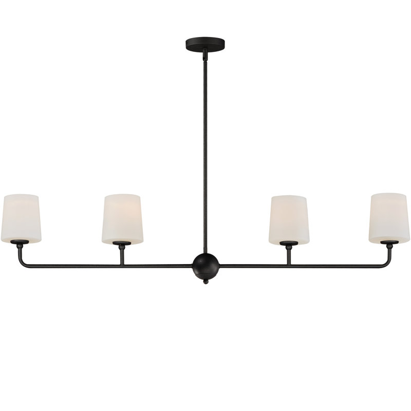 Bristol 4 - Light Satin Brass Unique/Statement Pendant, Anthracite