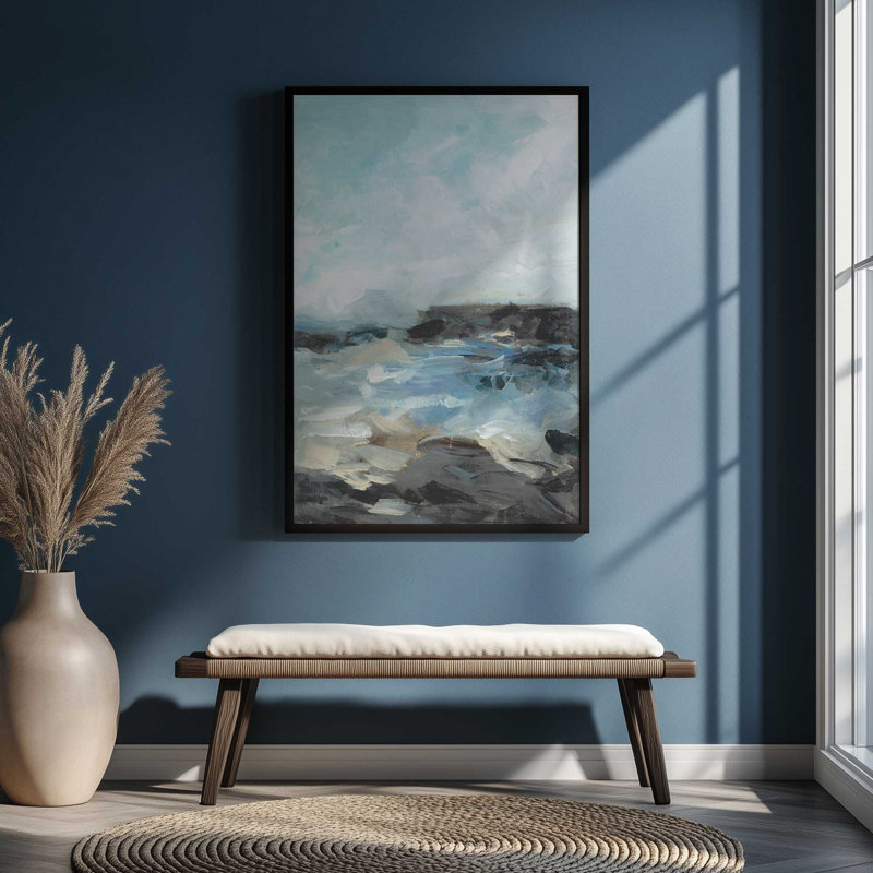 Imprimé Windswept Waters II, H 37,25 po x l 25,25 po, Or poli