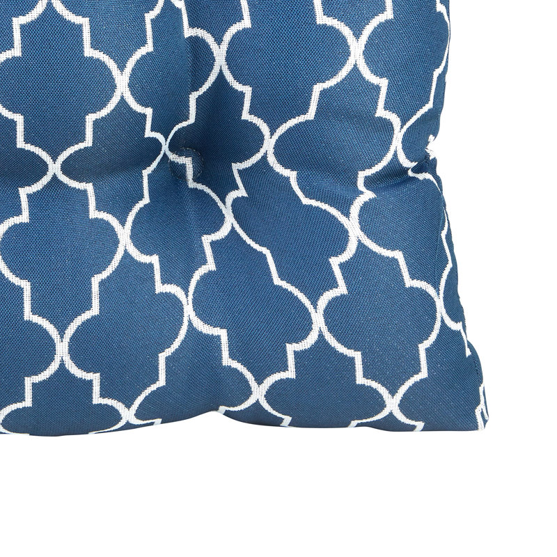 Non-Slip Dining Room And Kitchen Seat Cushions, 15 X 15 X 3 Inches, Set of 4, Blue