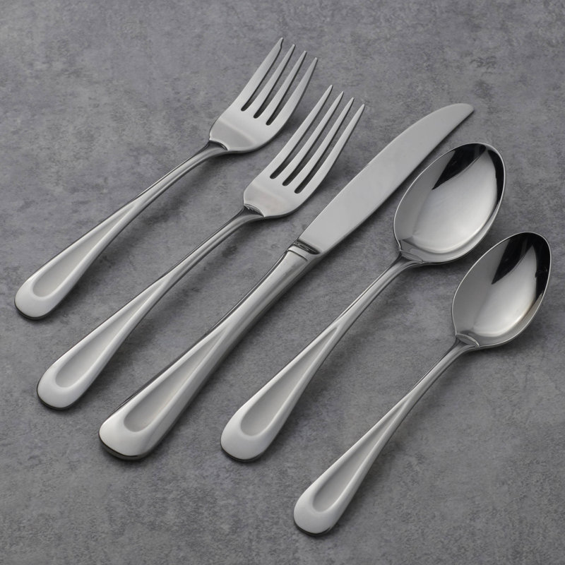 Oneida Oneida Satin Sand Dune 45 Piece Everyday Flatware Set, Service For 8