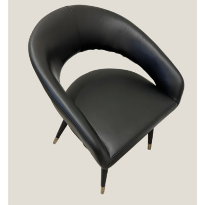 Chaise parsons rembourrée en velours Kyliam