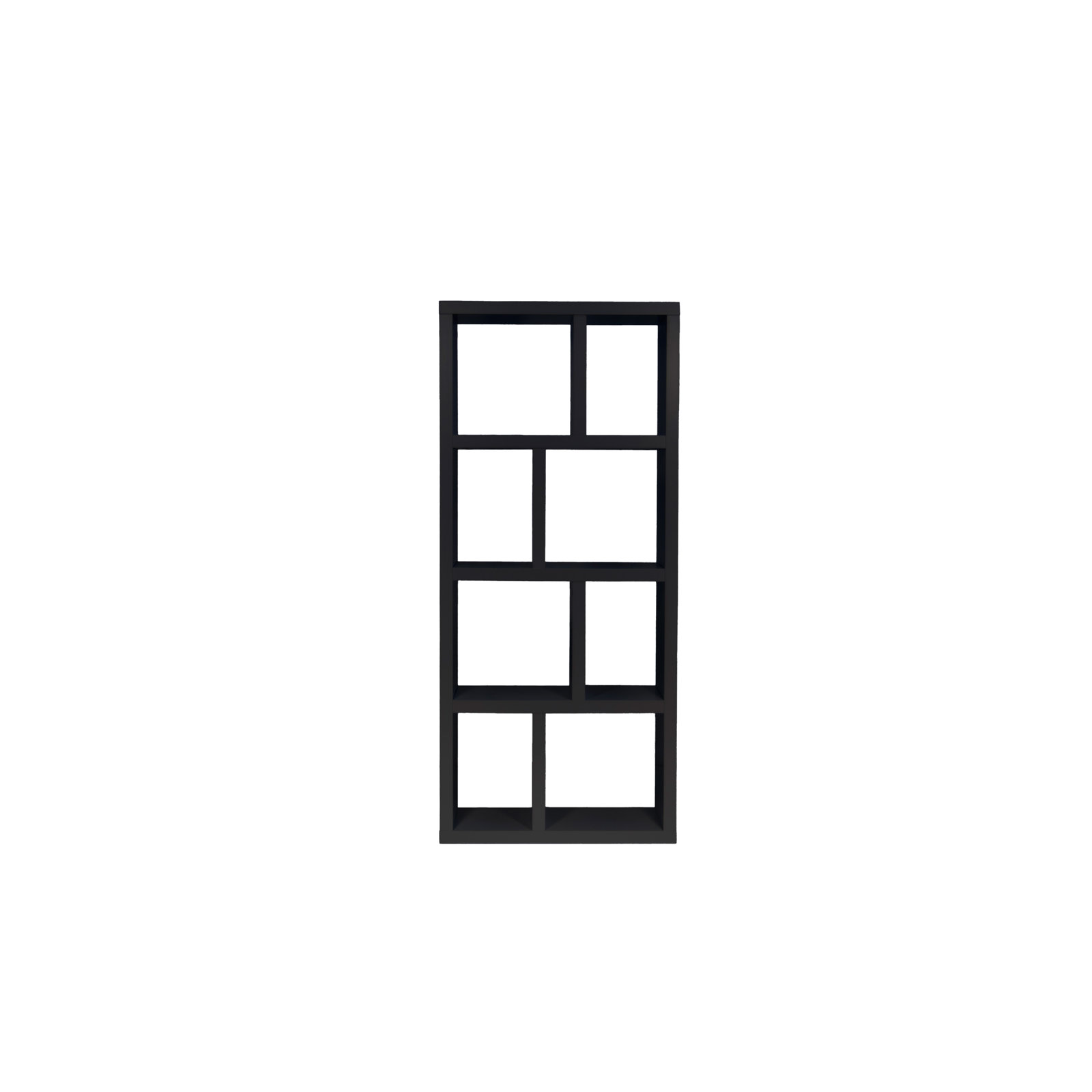 Stetson 4 Level Cube Unit Bookcase, Pure Black, (4 Shelves) 63" H x 28" W x 13" D