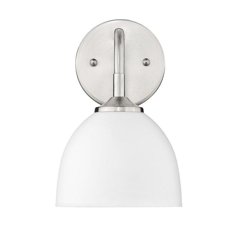 Applique murale articulée 1 lumière Ringwood, Étain, Blanc mat