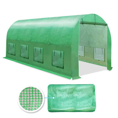 Greenhouse Replacement Cover for 16'X7'X7' Walk in Frame , Support Arch Frame Climbing Plants/Flowers/Vegetables （Only Cover, Frame is not Included)