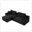 Canapé modulaire modulaire avec assise profonde, tissu en velours côtelé, porte-gobelets, ports USB, rangement et repose-pieds mobile pour le salon-1517200582