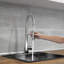 Robinet de cuisine à poignée simple rétractable