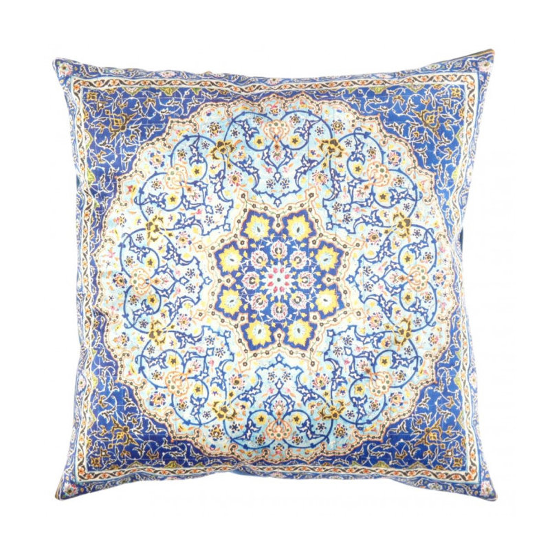 Square Pillow Cover & Insert, Red/Navy Blue, 16"H x 16"W, Square
