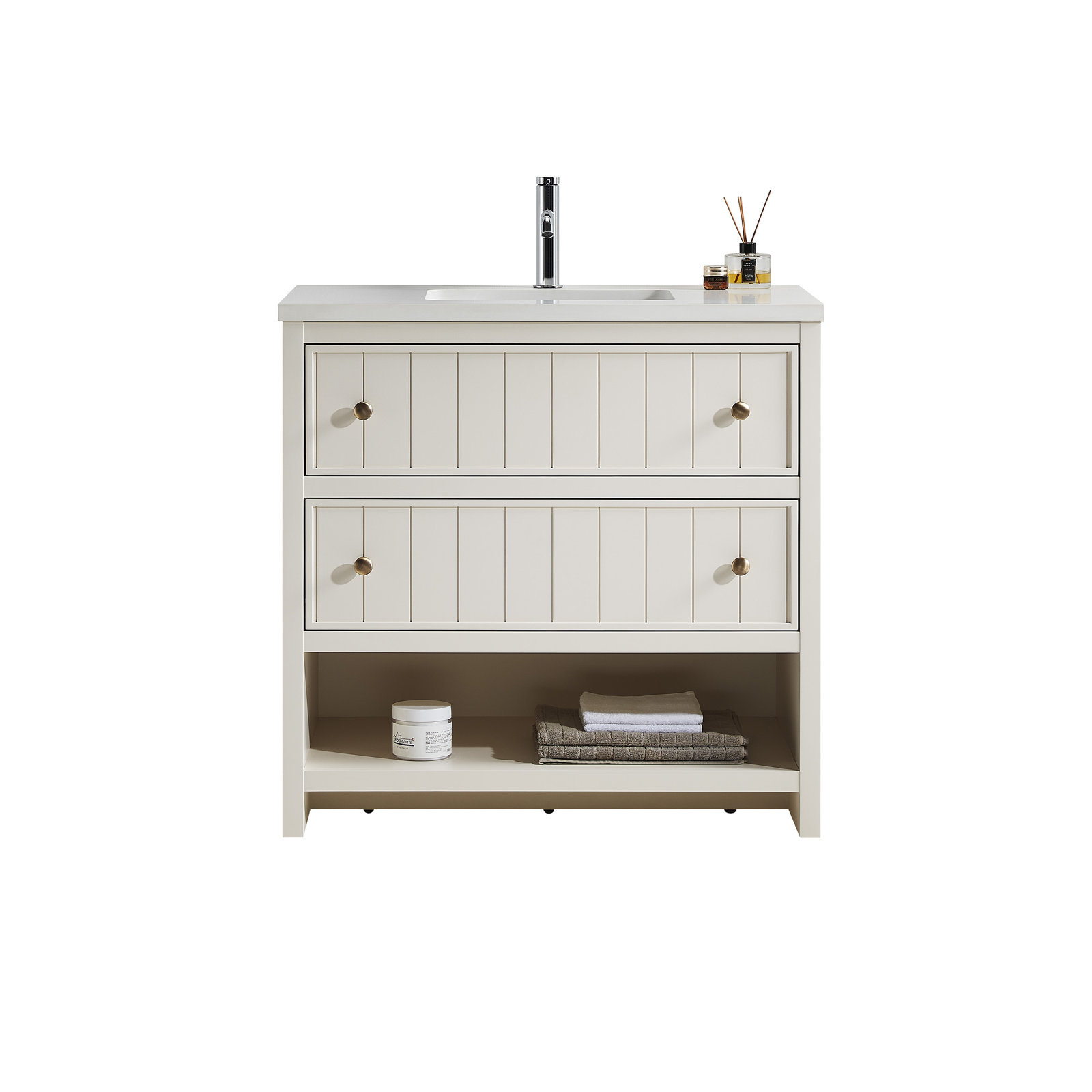 Bathroom Vanity, Creamy White