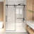 Frameless Sliding Tub Door with 8mm Clear Tempered Glass and Stainless Steel Frame-120138010