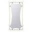 Miroir coquelicot 28 x 1,5 x 60 po avec cadre en métal de conception contemporaine pour salle de bain