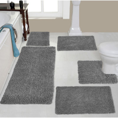 Ensemble de tapis pour salle de bain 100% coton Hazley