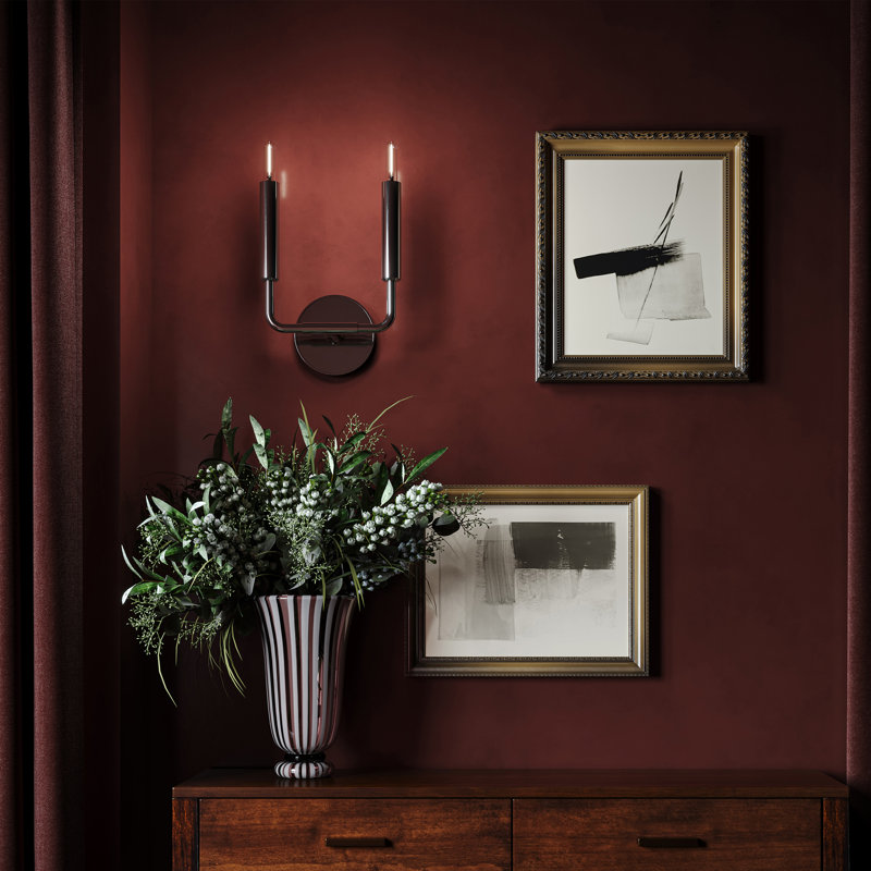 Mavisten Edition Carbonia Flush Mounted Sconce, Black