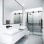 Porte de douche coulissante sans cadre avec verre transparent 3/8 po l 52-56 po x H 74 po Elan-98714377
