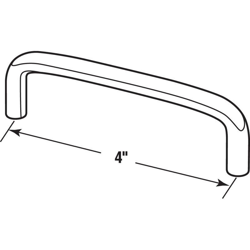 Poignée en acier laminé 4 po Prime-Line (paquet de 1), Noir