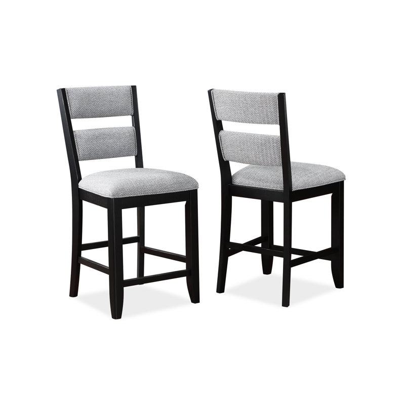 Ensemble de 2 chaises d'appoint de style campagnard à hauteur de comptoir, Blanc