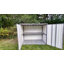 Armoire de rangement extérieure pour poubelle avec cadre en métal pour poubelle, outils de jardinage et accessoires L 50 po x P 27,6 po x H 41 po
