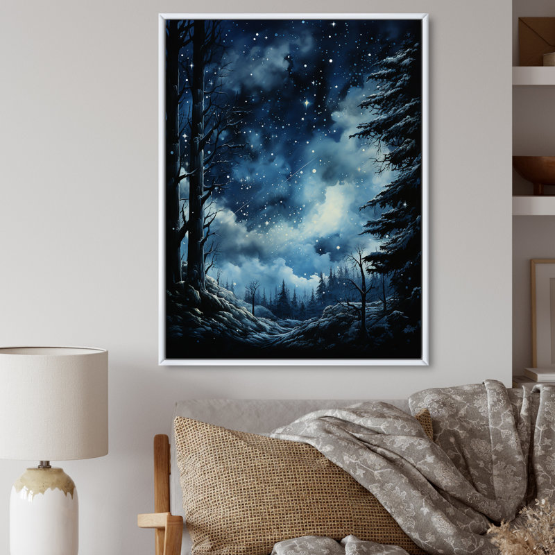 " Blue Sky Celestial Serenity ", White Floater Frame, 44" H x 34" W x 1.5" D