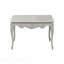 Table basse en bois de style traditionnel avec finition argentée