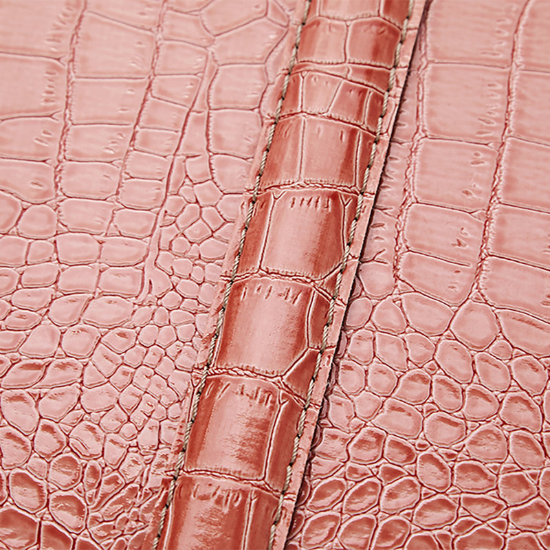 Texture Brand Designer Trunk with Wheels - Pink Snakeskin