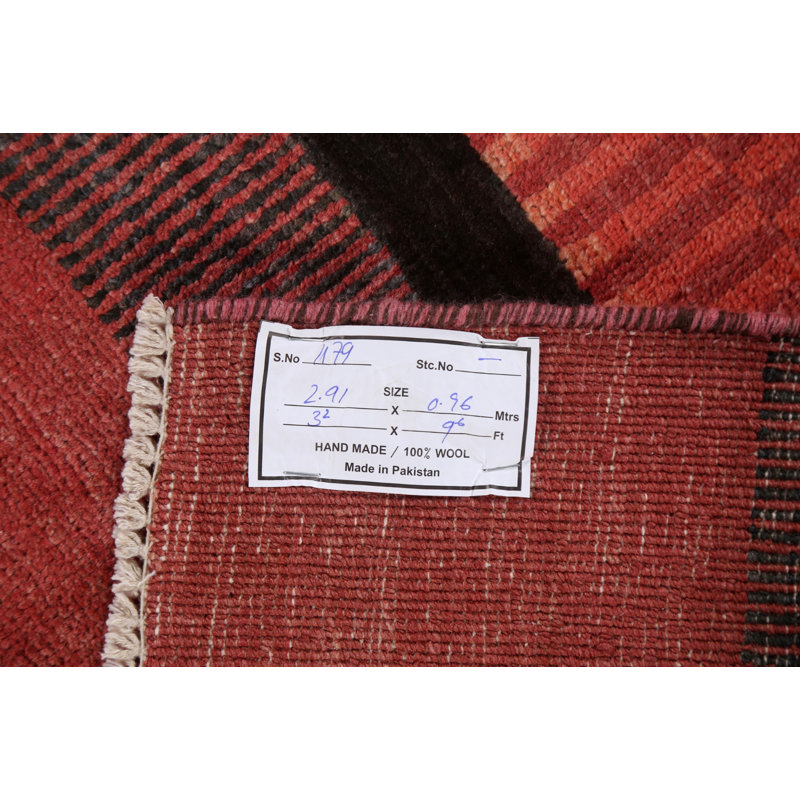 Handmade Gabbeh  Wool Runner Rug 3x10