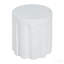 Table d'appoint d'extérieur en béton blanc