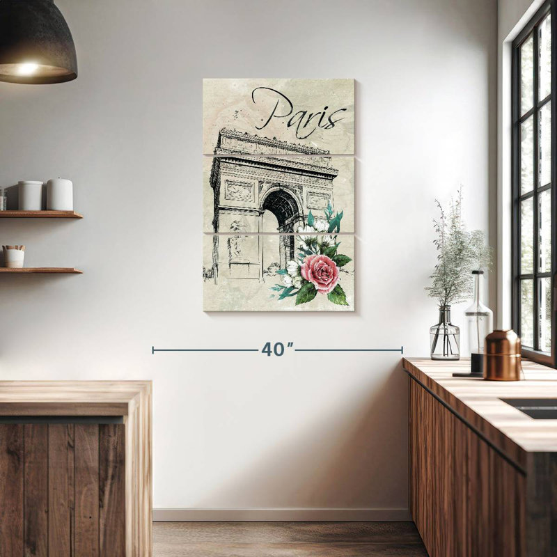 Lilie Champs-Elysees Paris Floral, H 38 po x l 24 po