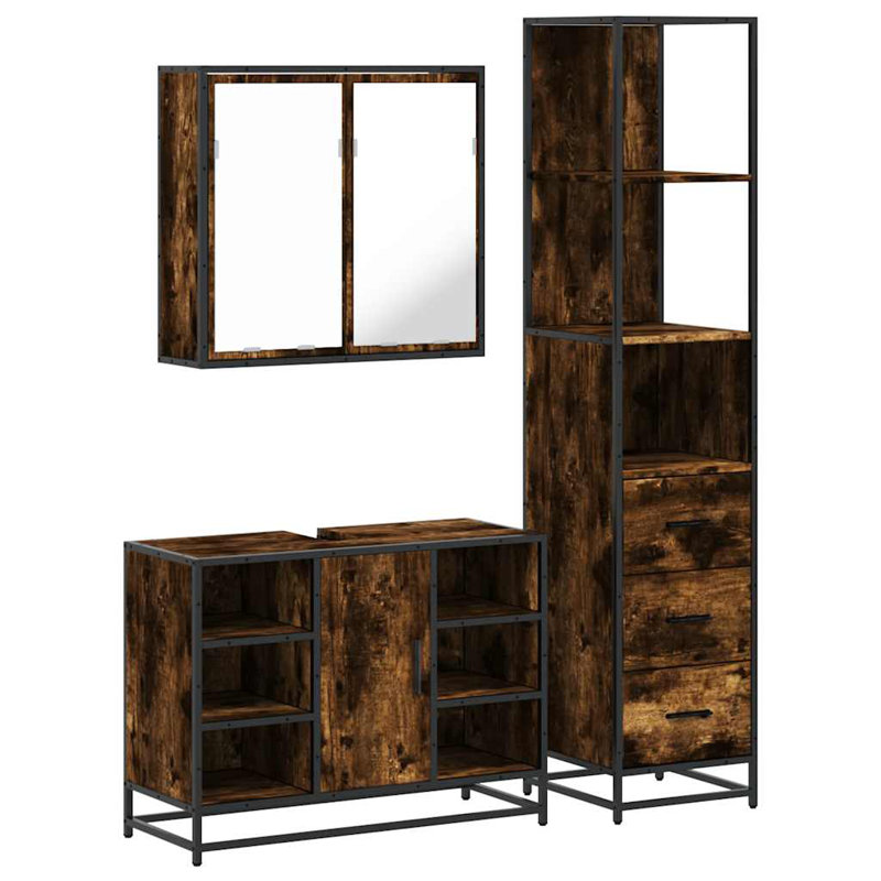 Bathroom Furniture Suite, Rustric Brown