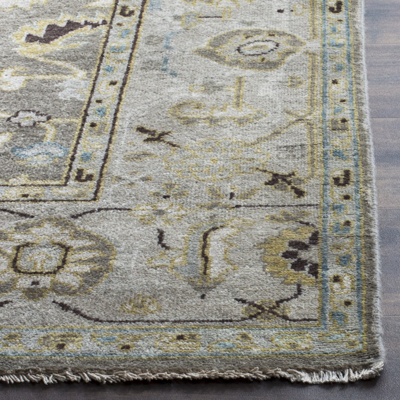 Sultanabad Hand-Knotted Gray Area Rug, Rectangle 10' x 14'