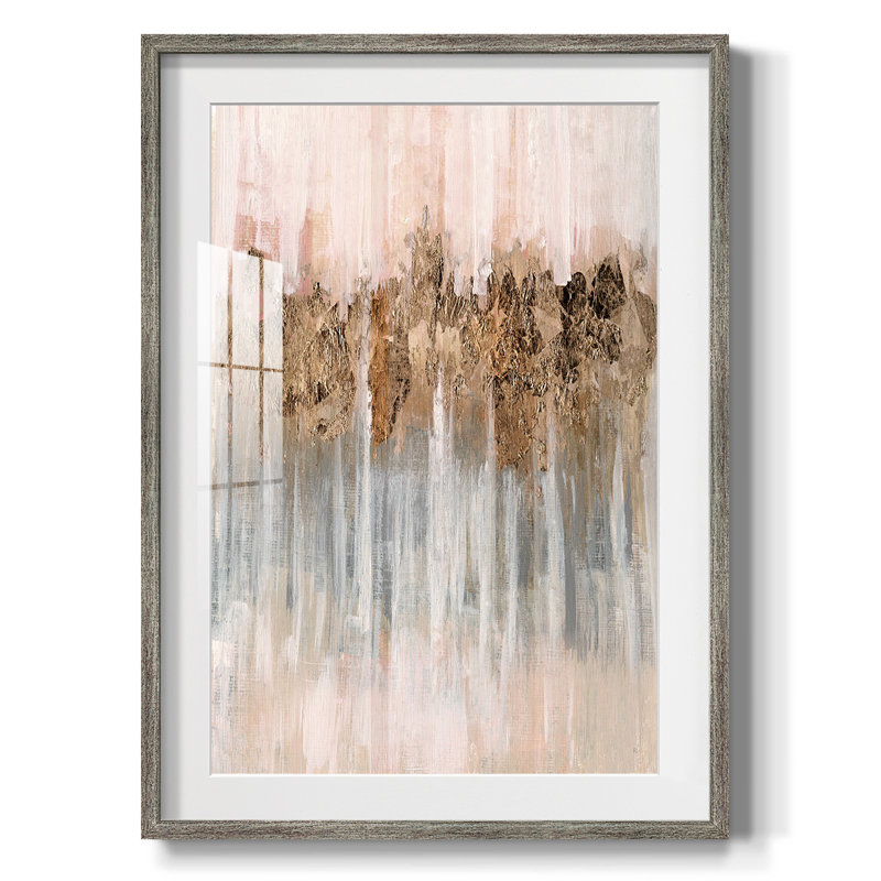 Printemps ombres - impression encadrée, Vieilli, H 19,5 po x l 16,5 po
