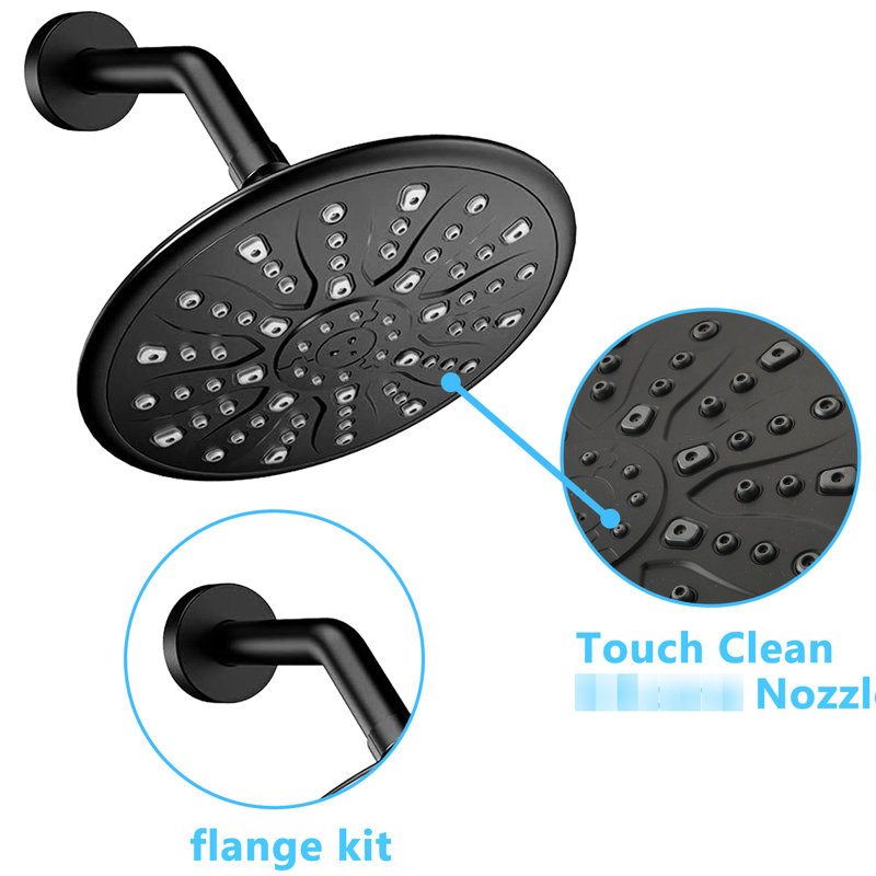 Single Handle Shower In Deep . Includes Rain Showerhead, Handheld Shower, Tub Spout And Valve. . 1.8 Gpm Flow. 360Â° Adjustable. Wall Mount Faucet Handle. Comprises & Gpm. Corrosion .