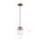 Malaki 1-Light Dimmable Single Pendant with Glass Shade-307158349