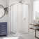 Prime 36" W x 36" D x 74.75" H Semi-Frameless Round Sliding Shower Enclosure with Base Included