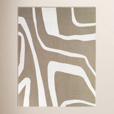 Mariza Tan Abstract Modern Area Rug