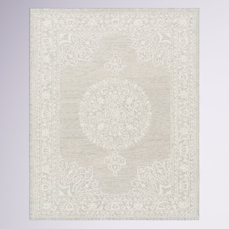 Tapis en laine touffeté à la main, Rectangle 8 pi x 10 pi