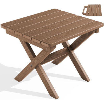 Table d'appoint pliante Adirondack, table d'extérieur portable, table de bout d'extérieur résistante aux intempéries pour le camping et le jardin