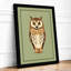 Frontal Owl Botanical - Framed Print-1479551088-1479551091