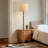 62-Inch Rustic Farmhouse Floor Lamp With Linen Shade, Retro Standing Lamp With Rotary Switch For Living Room, Bedroom, Office & Corner Decor