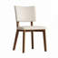 Ensemble de 2 chaises de salle à manger en bois massif de style Mid-Century moderne avec sièges confortables et fabrication en bois de frêne durable (blanc et noyer)