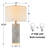 Distressed Grey 23.25'' Table Lamps Set Of 2 With Night Light Base And Included Bulbs 