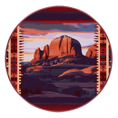  Tapis lavable Sedona Sunset Southwestern