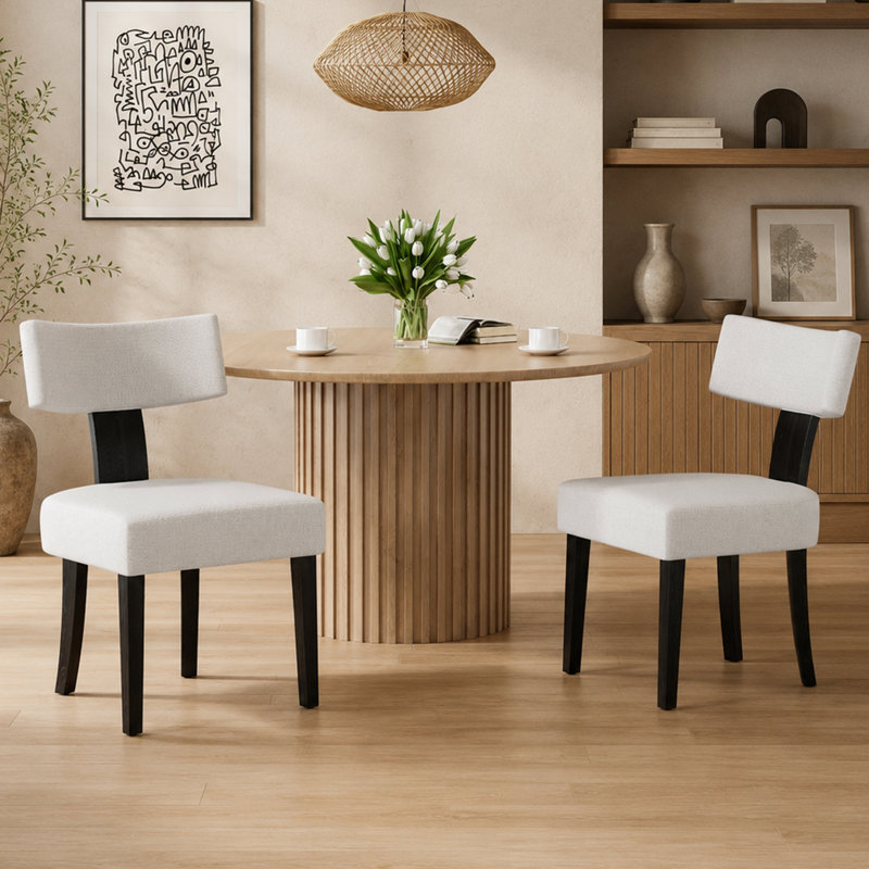 Chaise d'appoint rembourrée Modern, Noir