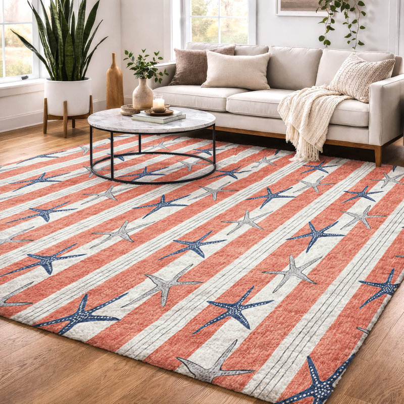 Tapis à poil long de qualité supérieure lavable à la machine Dream Star ADS191, Corail, 10 pi x 14 pi