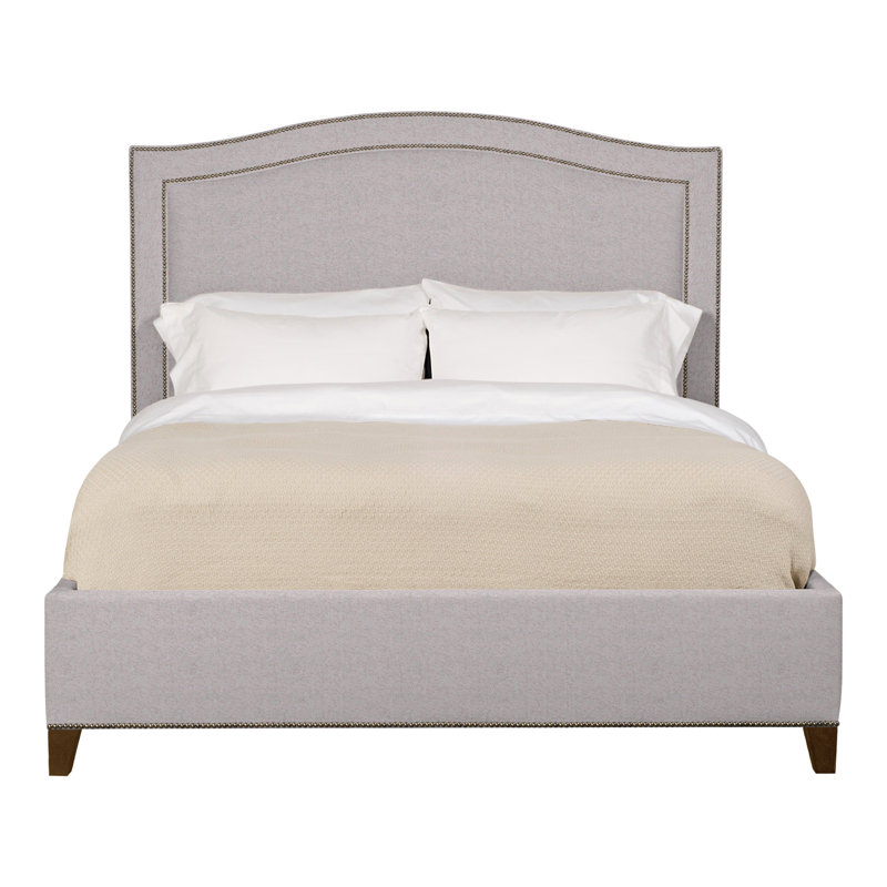 Caroline/Casey Solid Wood Bed, Nadia Linen, Queen, Havana