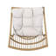 Chaise et table d'appoint en fer - Faux, coussin beige, style d'assemblage requis brun, 100%
