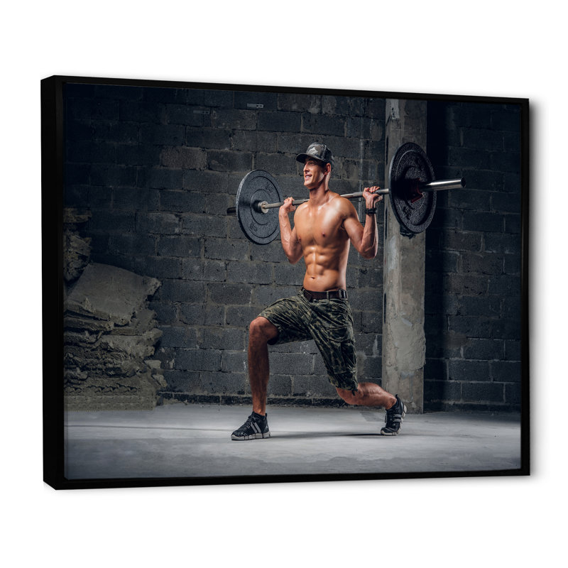 Oceanport - aérobie et musculation, impressions d'art_106275, H 12 po x l 20 po x P 1 po, Toile avec cadre flottant noir