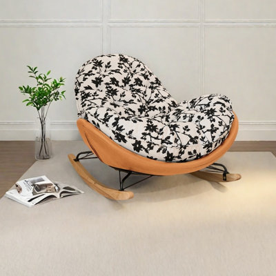 Chaise berçante ergonomique en chenille